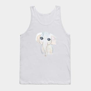 cute baby elephant watercolor Tank Top